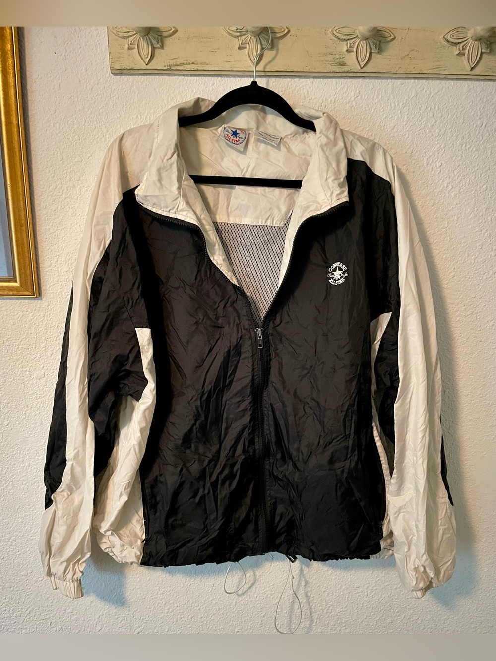Vintage Converse All Star Black & White Windbreaker Jacket